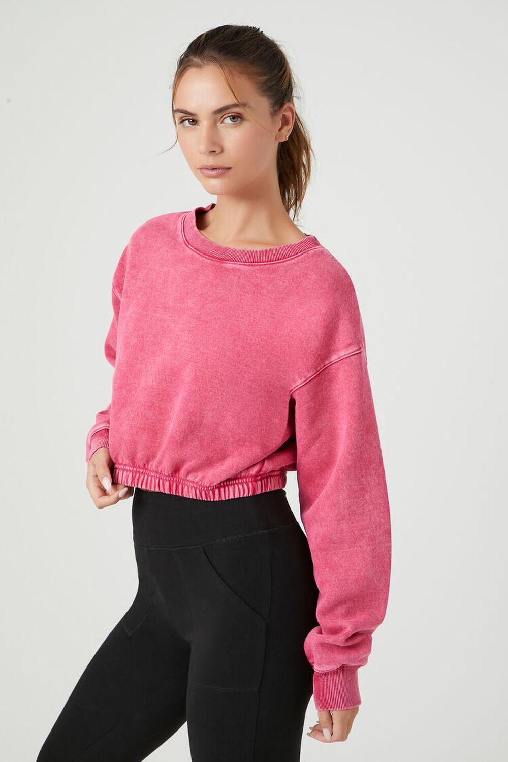 Active Fleece Cropped Pullover